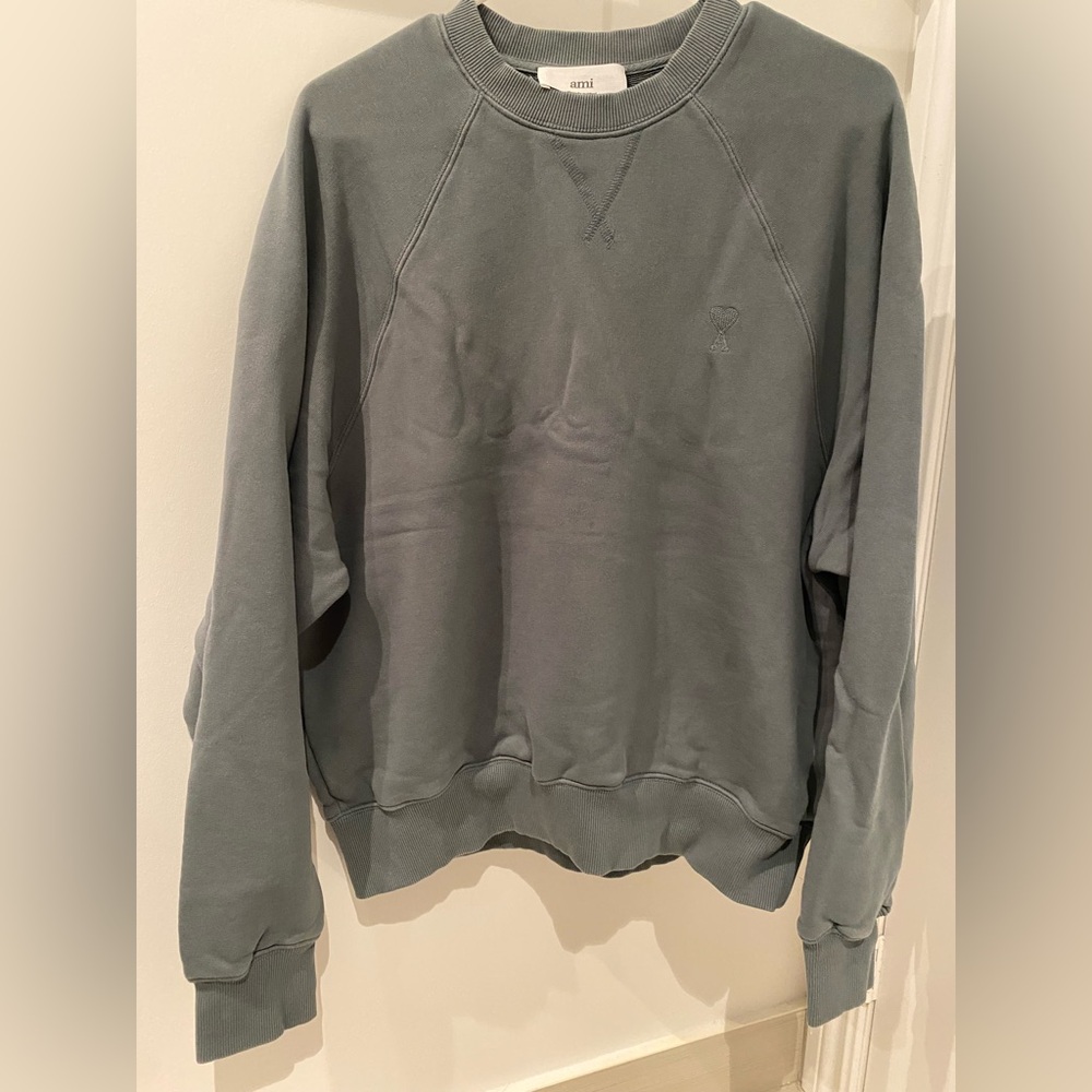 AMI Dark Green Crewneck Sweatshirt
